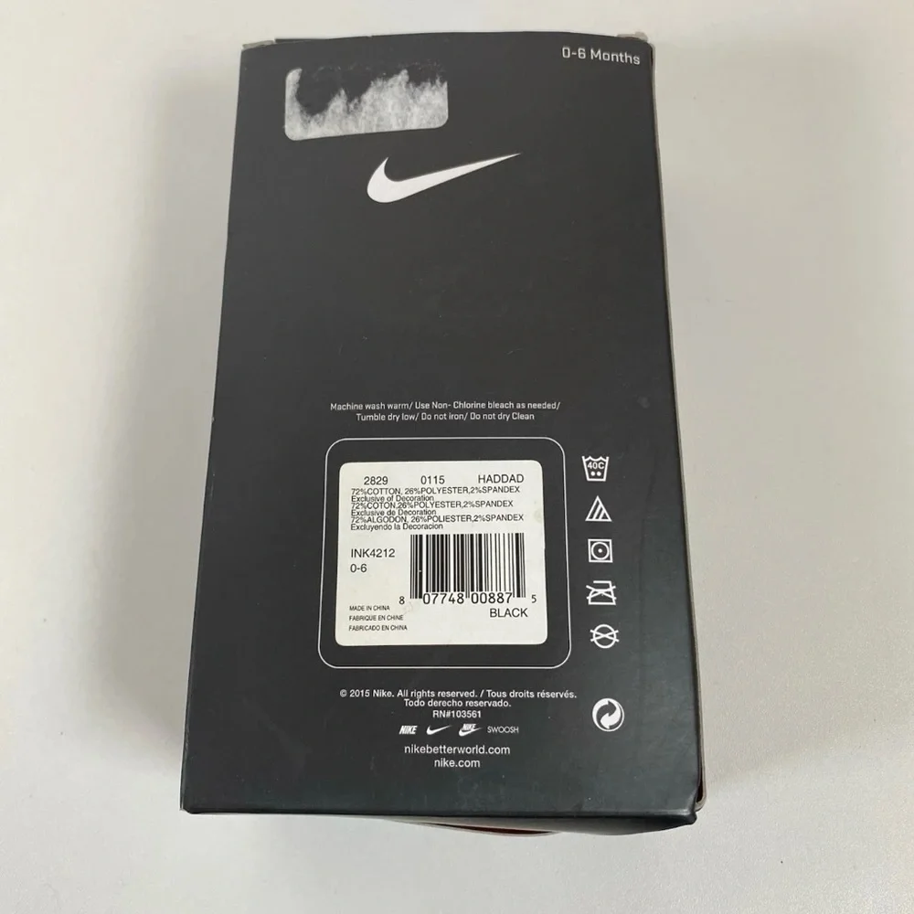 Nike Baby Swoosh 2 Pack Baby Booties for Boys and Girls (0-6M) Red Black, 0-6 M
